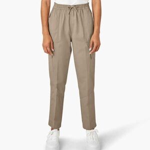 Dickies Women’s Drawstring Cargo Pants Tan Size Large